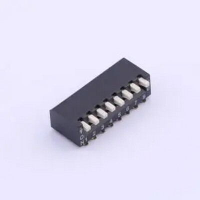 DSPV08LSGET 2.54mm 8位贴片琴键式拨码开关 SMD,P=2.54mm 拨码开