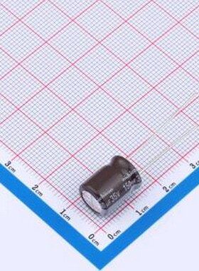 UPM1V151MPD6 直插铝电解电容 150uF ±20% 35V 插件,D10xL14.5mm