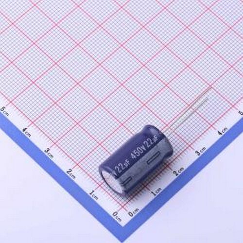 EGW2WM220W20OT 直插铝电解电容 22uF ±20% 450V 插件,D12.5xL20