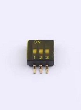 DSHP-03-TS-GER 1.27mm间距 3位 贴片 DSHP黑色S脚 拨码开关 SMD,