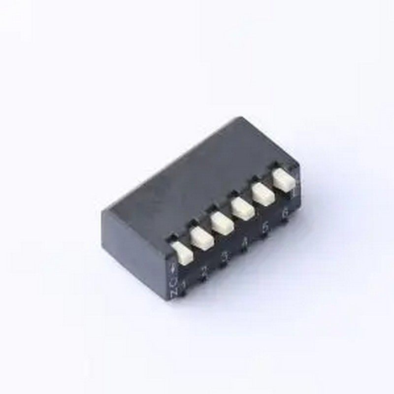2.54-6P TPCB 间距2.54mm 琴键式6位贴片 SMD,P=2.54mm 拨码开关