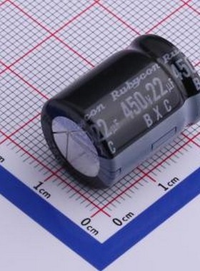 450BXC22MEFCCC16X20 直插铝电解电容 22uF ±20% 450V 插件,D16x