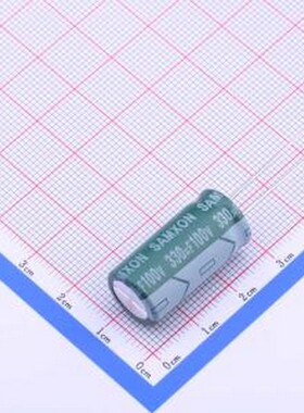 EGF337M2AI25RR 直插铝电解电容 330uF ±20% 100V 插件,D12.5xL2