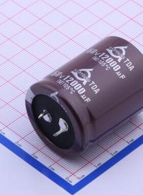 TDA50V12000M35*45 牛角型电解电容 12000uF ±20% 50V 插件,D35x