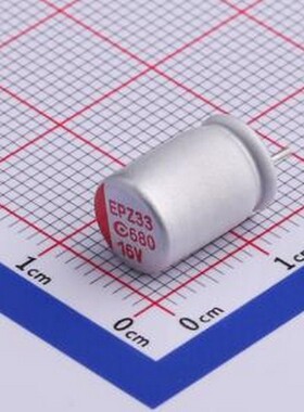 160AREP681M08A2 固态电容 680uF ±20% 16V 插件,D8xL11.5mm