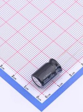 UHV1C102MPD 直插铝电解电容 1000uF ±20% 16V 插件,D10xL16mm