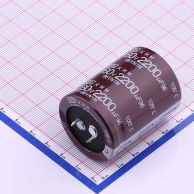 EKMM161VSN222MA45S 牛角型电解电容 2200uF ±20% 160V 插件,D35