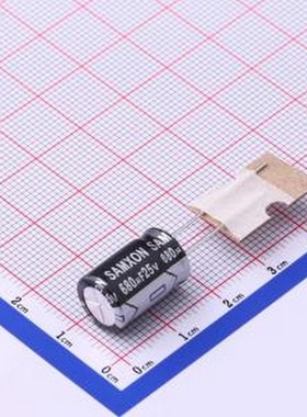 ESK687M1EG16TC 直插铝电解电容 680uF ±20% 25V 插件,D10xL16mm