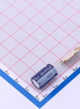 ERF1VM471G16B50T 直插铝电解电容 470uF ±20% 35V CLEAR 紫色PE