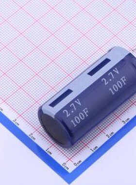 HP-2R7-J107UY 超级电容器 100F10%~+20% 2.7V 插件,22x46mm