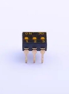 DSIC03THGET 2.54mm 3位低推贴胶 插件 插件,P=2.54mm 拨码开关