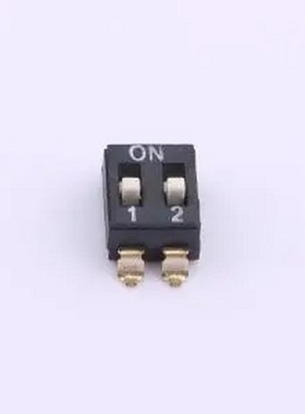 DSIC-02-LS-GER 2.54mm间距 2位 贴片高柄 DSIC黑色 拨码开关 SMD
