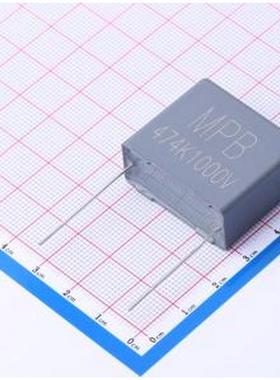 PB4055J 聚丙烯膜电容(CBB) 470nF ±10% 1kV 插件,P=27.5mm