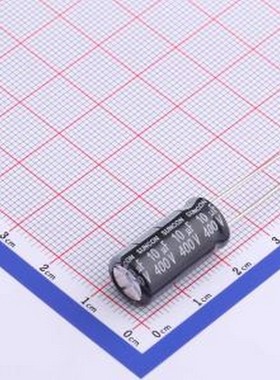 400ME10FH 直插铝电解电容 10uF ±20% 400V 插件,D10xL20mm