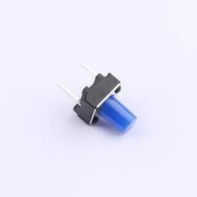 TSA06154-083B332CD 6*6*8.3短两脚轻触开关180gf蓝柄 插件,6.1x6