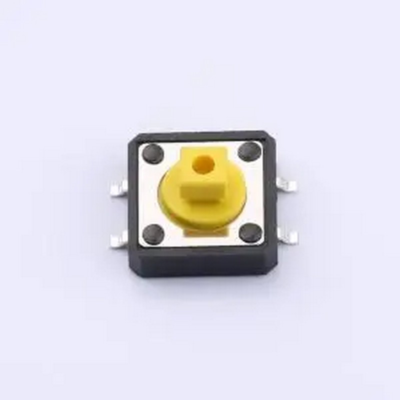 YTS2B0052AYG00 12X12X7.3 260GF 贴片黄头工业级 轻触开关 SMD-4