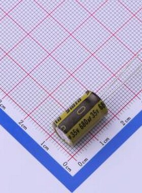 LKME1601V681MF 直插铝电解电容 680uF ±20% 35V 插件,D10xL16mm