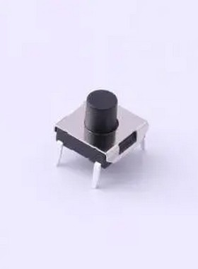 K2-1157DP-F4CW-01 6.2×6.2×5-250G 黑色按钮 直脚 插件-4P,6.2