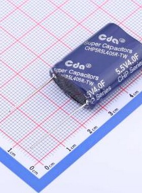 CHP5R5L405R-TW 5.5V4F 超级电容器 4F 0%~+100% 5.5V 插件,P=15.