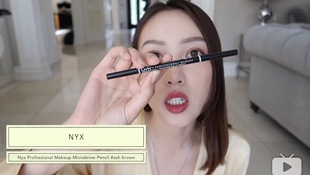 100块钱4根 NYX极细眉笔microbrow持久易上色双头带眉刷 Emma推荐