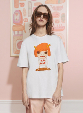 纯棉~趣味搞怪小孩印花白色T恤休闲宽松短袖体恤上衣女夏季潮百搭