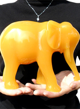 电脑台式大象一对大号摆件