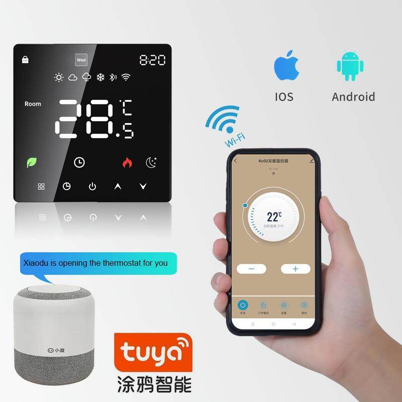 供货俄罗斯WIFI涂鸦地暖电采暖水暖温控器 Yandex Alice 俄语APP