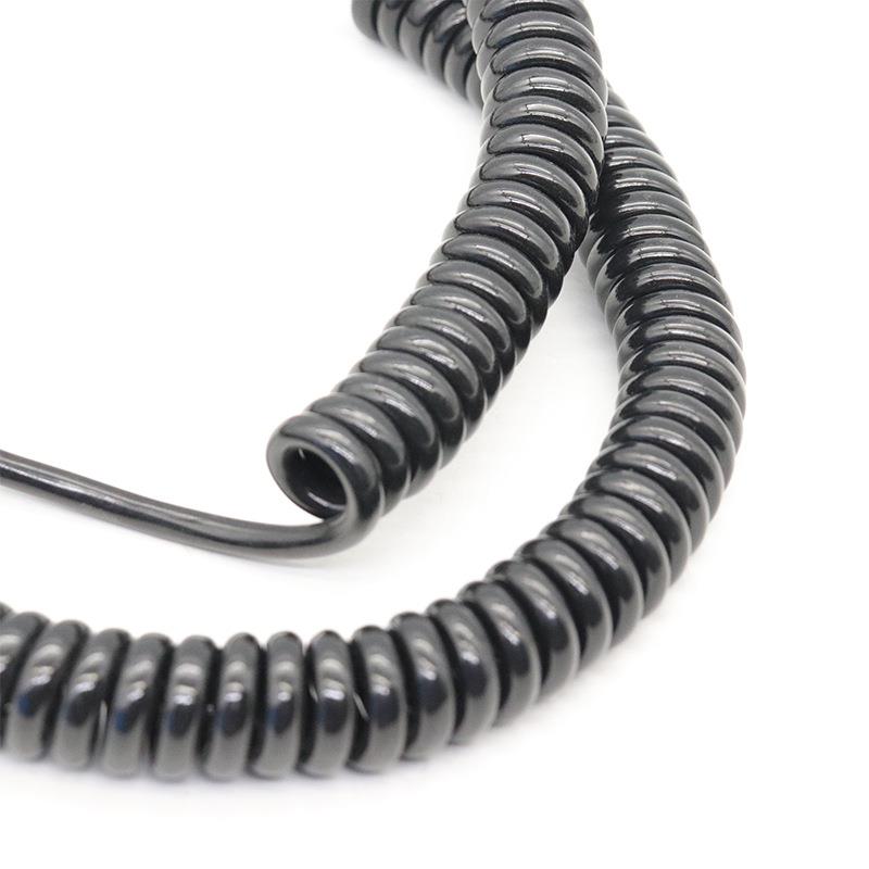 货车倒车影像航空头视频连接线半挂车弹簧线四路监控摄像头延长线