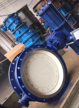 D643H-10C防爆切断型气动法兰蝶阀DN450气动开关蝶阀DN400 700MM