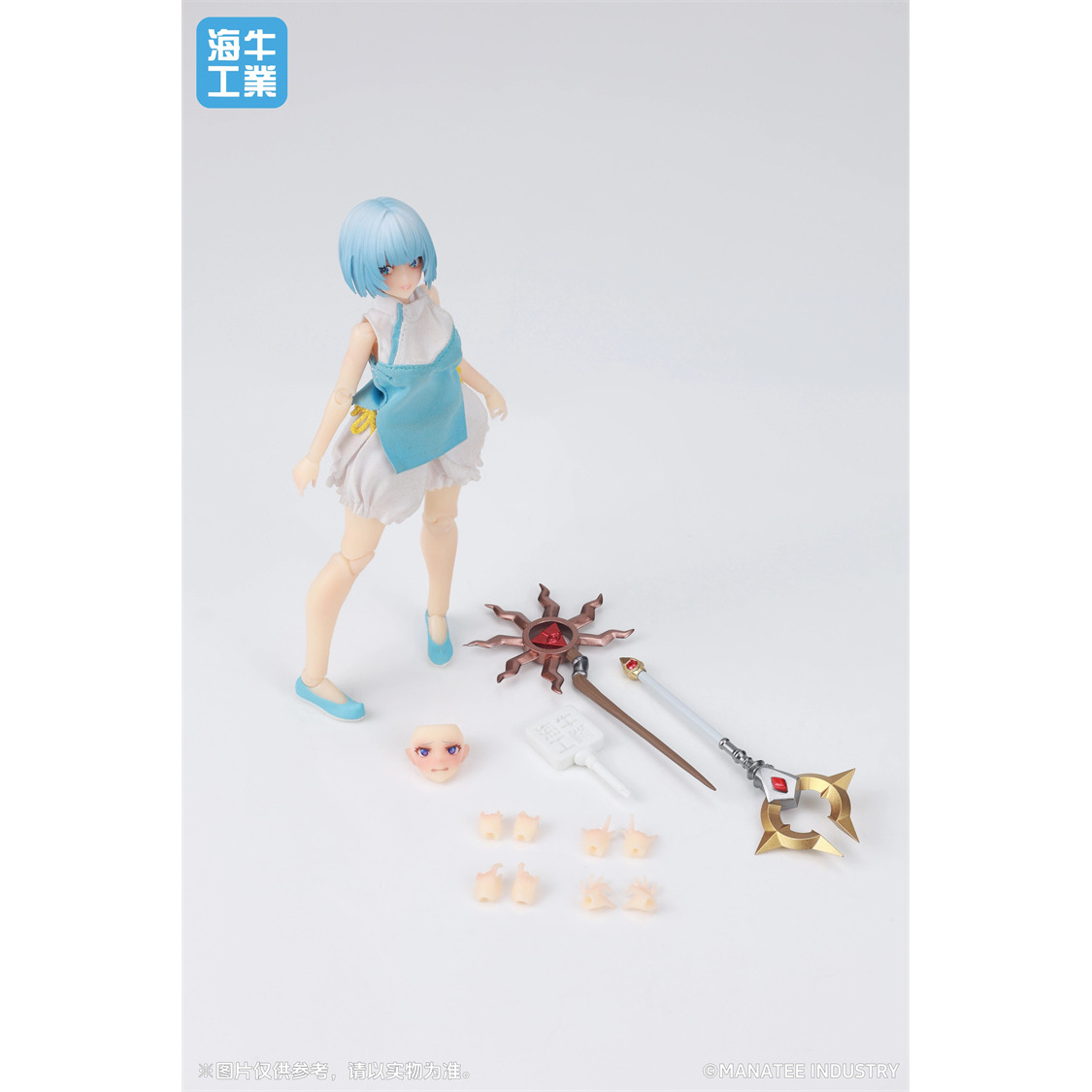 海牛工业 桌面战记 第一弹 伊南娜 可动手办 蓝发 MI-01 现货