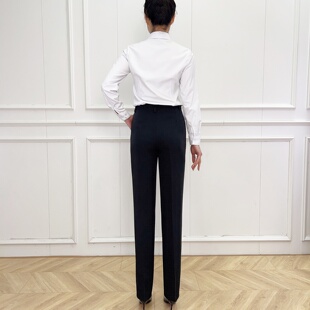 女式藏蓝色职业西装裤 工商银行专用 银行柜员显瘦制服工作裤