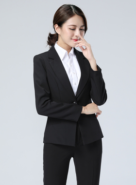 佩倪职业女西装OL长袖西服小西装套装商务正装面试工作服上衣