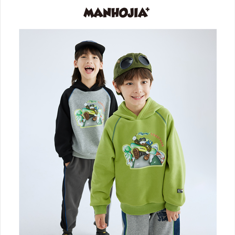 漫画家摇粒绒童装卡通冬季