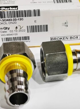 Parker派克软管不锈钢接头3CA82-22-12C 3CF82-15-8C 3CF82-12-6C