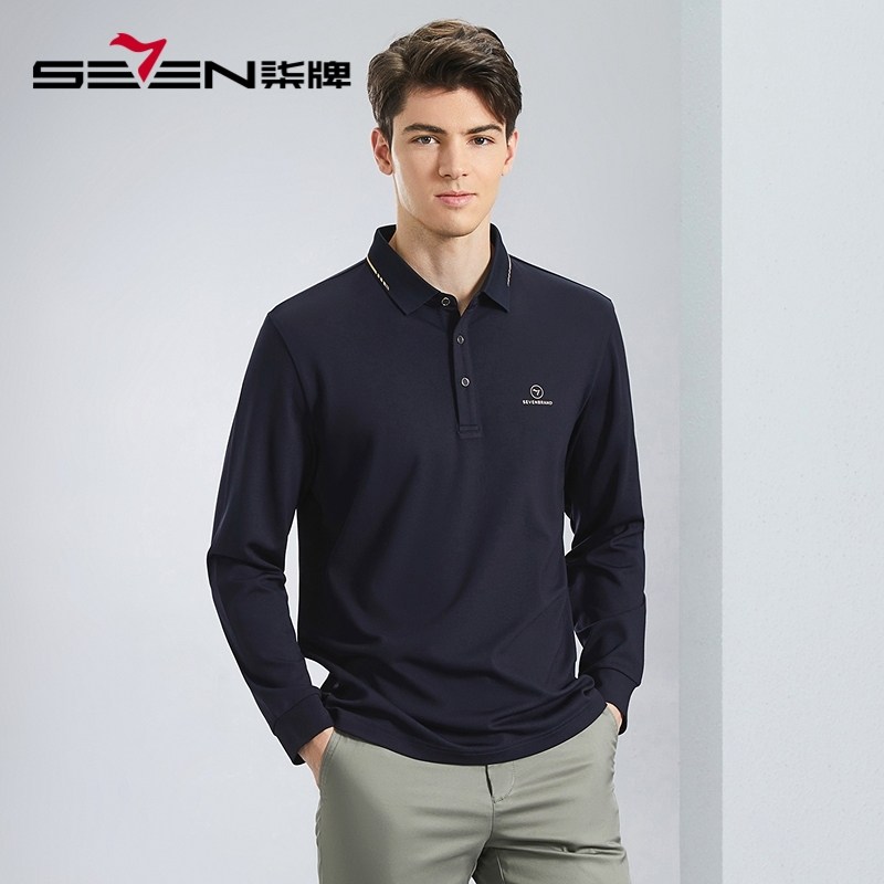 【高弹】柒牌男装清仓polo衫男长袖春季商务休闲翻领T恤男装上衣,男装,Polo衫,淘宝优惠券,粉丝福利购,淘宝优惠卷