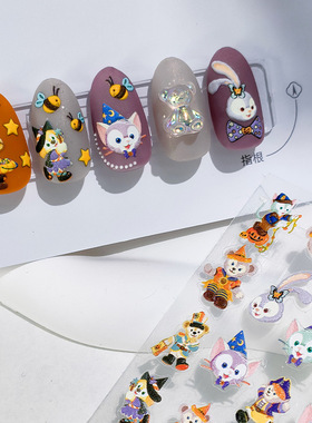 TENSOR日系新工艺5D薄韧指甲贴pro卡通软萌背胶美甲贴DP系列