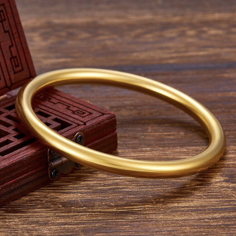 传承手镯古法黄金镯子9999足金古典工艺定制圈口支持旧料兑换包邮_虎窝淘
