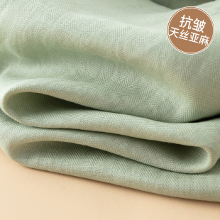 夏季 女2025年轻薄高端天丝麻料 高腰亚麻休闲垂感抗皱直筒阔腿裤