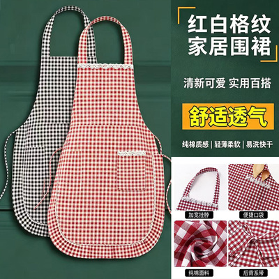 夏季薄款小清新防污透气女围裙