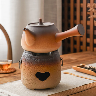 底座双用 家用户外野外陶瓷酒精炉碳炉煮茶器烧水壶温茶炉茶壶套装