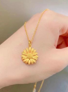 花朵吊坠精致小雏菊项链