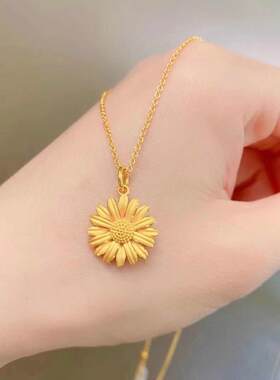 花朵吊坠精致小雏菊项链
