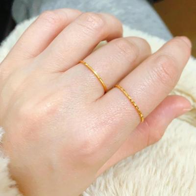 不掉色18K镀金色银色尾戒戒指