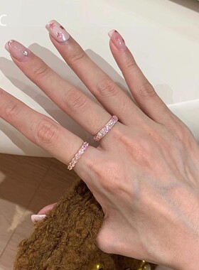 仿锆石戒指女轻奢高级感食指戒