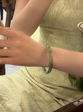 森系绿中国风手镯复古国风古韵百搭ins风高级设计感饰品气质精致