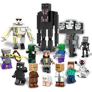 适用乐高我的世界雾中人HIM战神之刃全套人仔DIY拼装积木儿童玩具