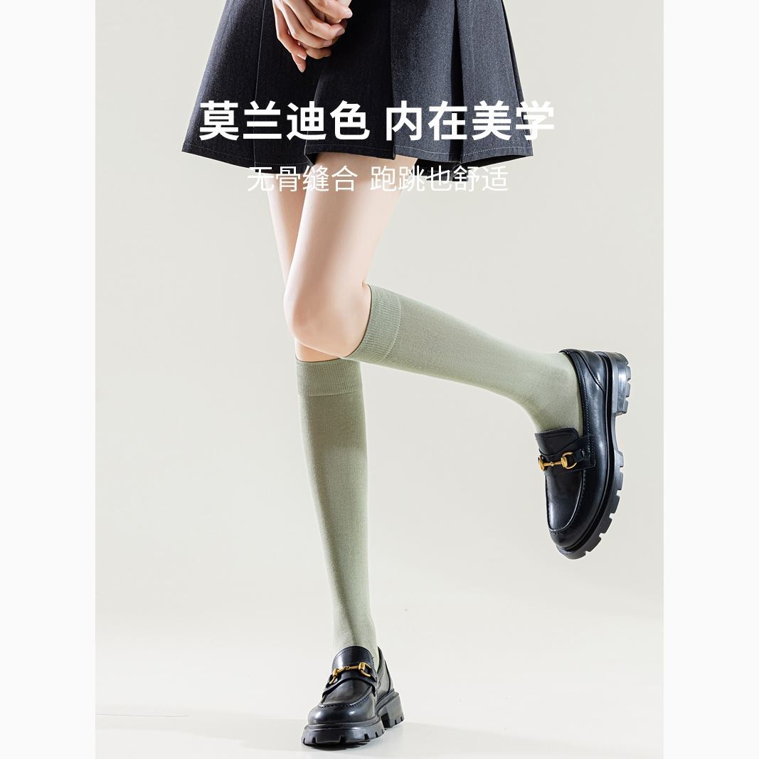 小腿袜女夏季薄款纯棉