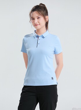 巴特侬运动POLO衫女短袖T恤夏季新款翻领上衣休闲百搭夏装W5114