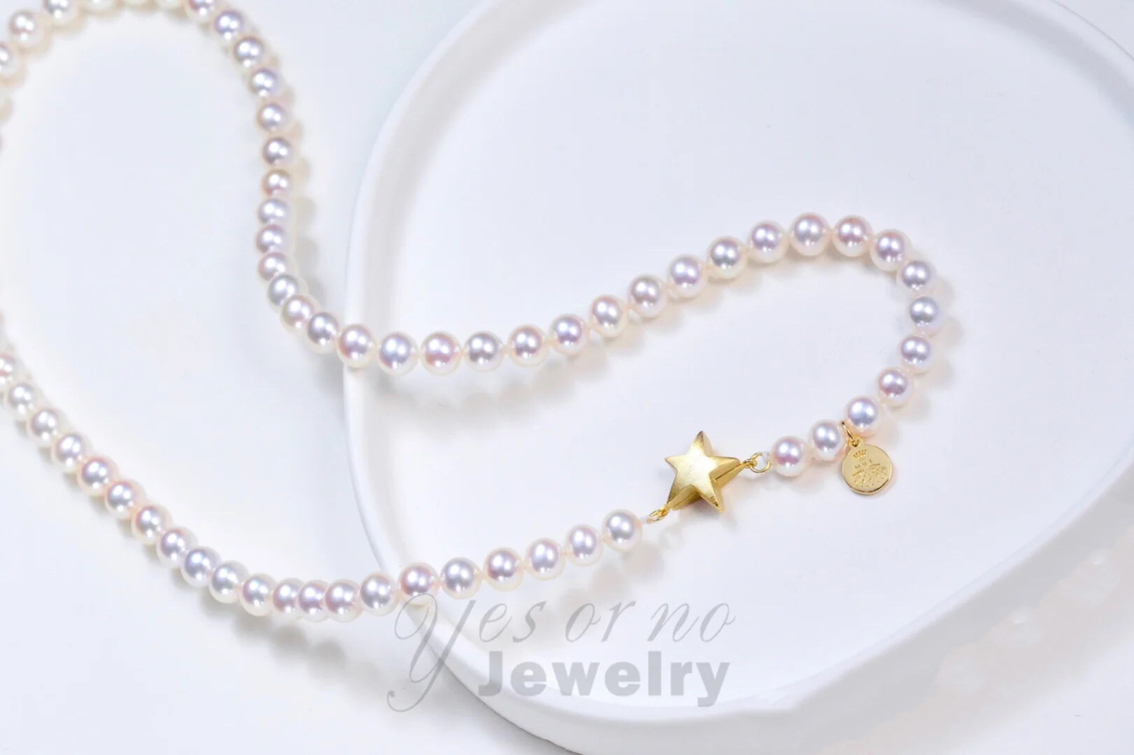 珍珠项链天然星星磁铁扣