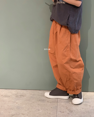 很有调性日本水洗橘色气球裤子
